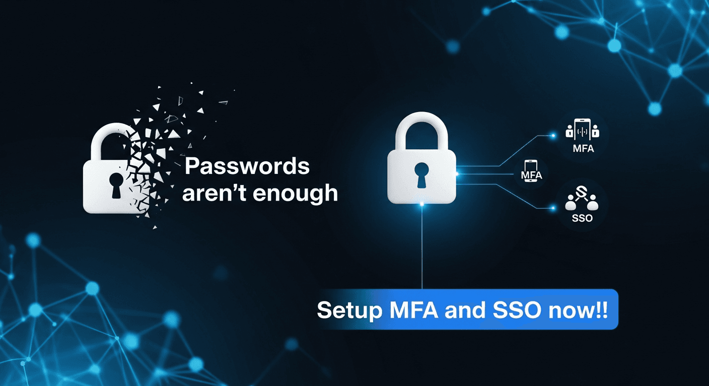 Passwords aren’t enough-setup MFA and SSO now!!