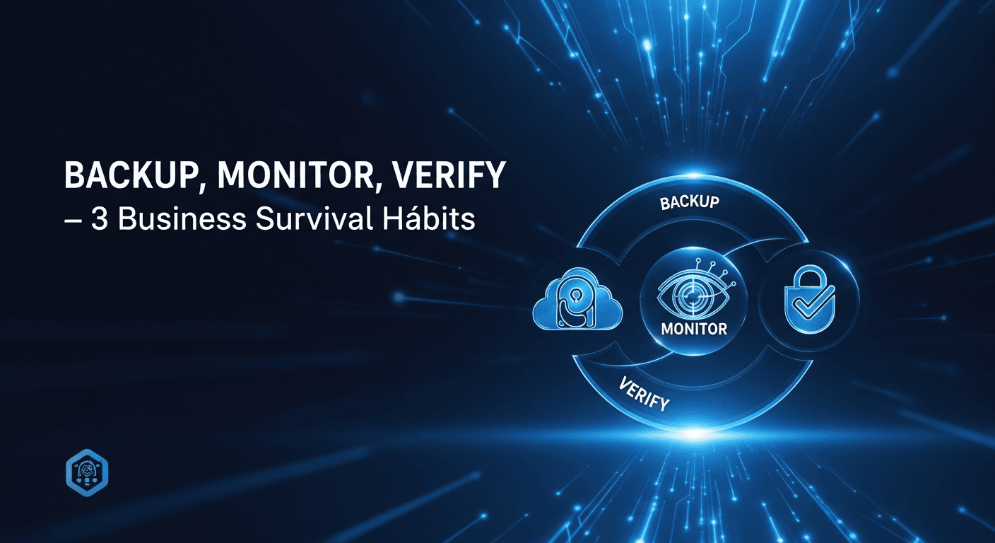 Backup, Monitor, Verify – 3 Business Survival Habits