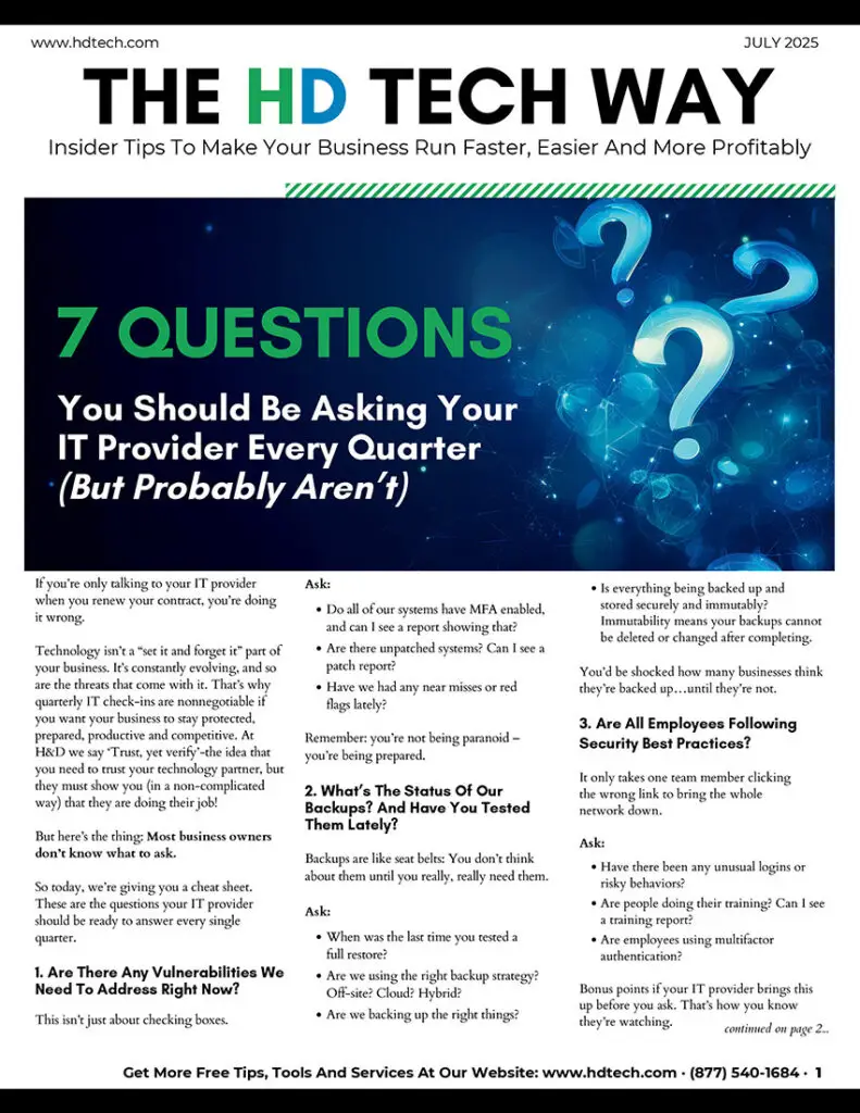 The HD Tech Way — July 2025